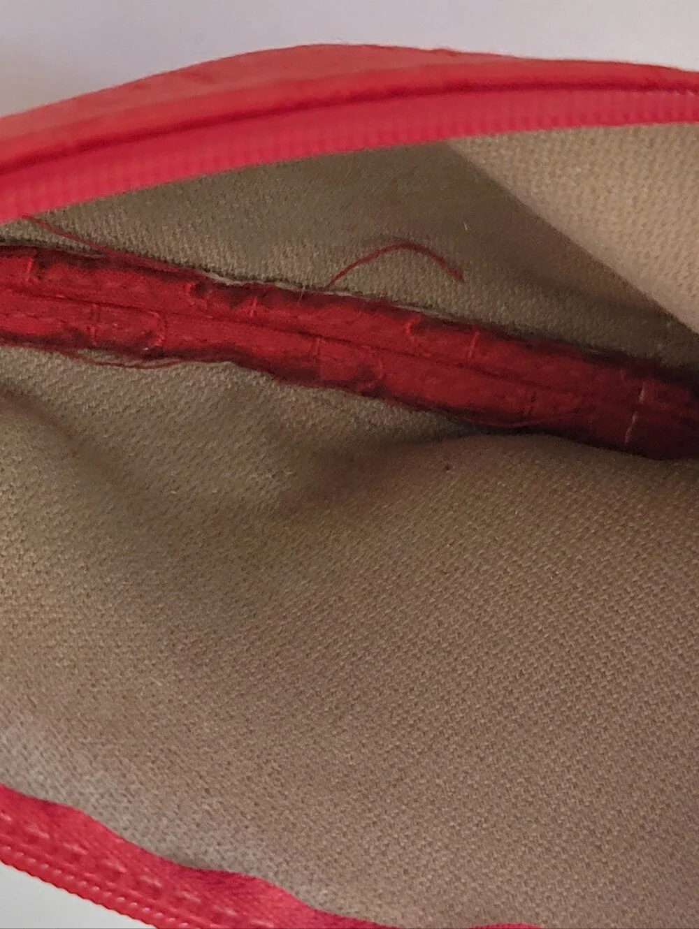 Dooney and Bourke Red DB Logo Cosmetic Bag/ Clutch Wristlet Top Zip